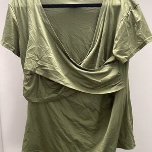 Olive Green Women's Drape Nursing Top